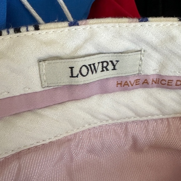 Scotch & Soda Amsterdam Lowry Stripe Slim Fit Pants In Blue Pink White Size 28 - Picture 6 of 10